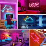 LIXINCORDA 2m 5V USB Touch Control LED Light Strip Flexible Neon Silicone Soft Strip, USB Touch Control (Pink), USB Touch Control (Warm White), USB Touch Control (Blue)