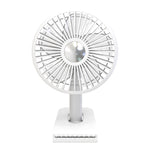 Car Clip-On Rechargeable Electric Oscillating Head Fan With Light