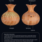LED Light Aromatherapy Diffuser Home Small Vase Quiet Humidifier Aromatherapy Diffuser 2 In 1