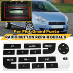 2pcs For Fiat Grand Punto Multimedia Radio Button Repair Sticker