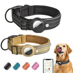 For AirTag 2nd Gen / AirTag 1st Gen Tracker Dog Collar Neoprene Lining Reflective Pet Collar, S, M, L, XL