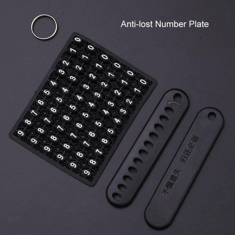 For Volkswagen Key Cover Multifunctional Keychain Anti-lost Number Plate, A, B, C, D, E, F, G, H
