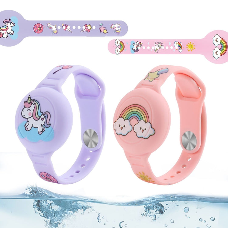 For AirTag 2nd Gen / AirTag 1st Gen Cartoon Watch Strap Locator Silicone Protective Cover Anti-Lost Device Case