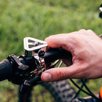 N+1 Mountain Bike Bell Universal Triangle Copper Bell, Clip Ring Silver, Rubber Band Black, Rubber Band Silver