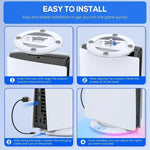 For Sony PS5 Slim IPEGA Universal Game Console Vertical Cooling Base Holder, White, Black, Colorful White, Colorful Black