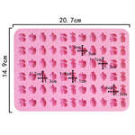 66 Grids Fruit Silicone Fudge Molds Mini Candy Molds, 66 Grids Fruit