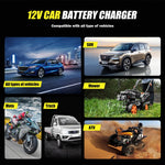 FOXSUR Cars Motorcycles 12V Lithium Cattery Charger With Battery Detection, US Plug, EU Plug, UK Plug, AU Plug