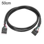 Motherboard 9Pin USB2.0 Extension Cable 26AWG Double Shielded Cord, 20cm, 30cm, 50cm, 60cm