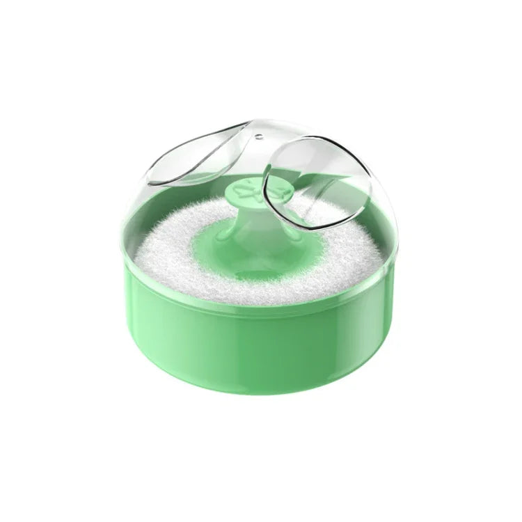 Hair Salon Cleanup Dry Powder Wipe Baby Talcum Powder Puff Box