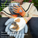 1pair TPE Children Cartoon Gloves Hamster Parrot Anti-scratch Bite Student Gardening Protective Anti-slip Wear-resistant Gloves, S Orange, S Blue, S Yellow, M Orange, M Blue, M Yellow, L Orange
