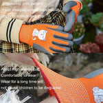 1pair TPE Children Cartoon Gloves Hamster Parrot Anti-scratch Bite Student Gardening Protective Anti-slip Wear-resistant Gloves, S Orange, S Blue, S Yellow, M Orange, M Blue, M Yellow, L Orange
