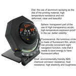 2 In 1 Car Compass With Slope Gauge Foldable High Precision Guide Ball, LC452