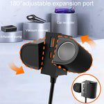 45W Rotating Dual Cigarette Lighter Extension Port Car Charger, S-46