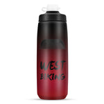 WEST BIKING 750ML Bicycle Water Bottle Portable Outdoor Cycling Water Cup, White Pink Gradient, Black Gray Gradient, Blue Gradient, Dark Green Gradient, Green Pink Gradient, Yellow Green Gradient, Black Green Gradient, Black Red Gradient