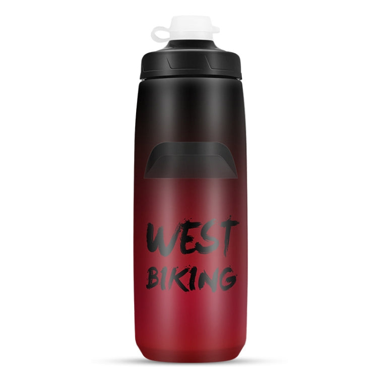 WEST BIKING 750ML Bicycle Water Bottle Portable Outdoor Cycling Water Cup, White Pink Gradient, Black Gray Gradient, Blue Gradient, Dark Green Gradient, Green Pink Gradient, Yellow Green Gradient, Black Green Gradient, Black Red Gradient