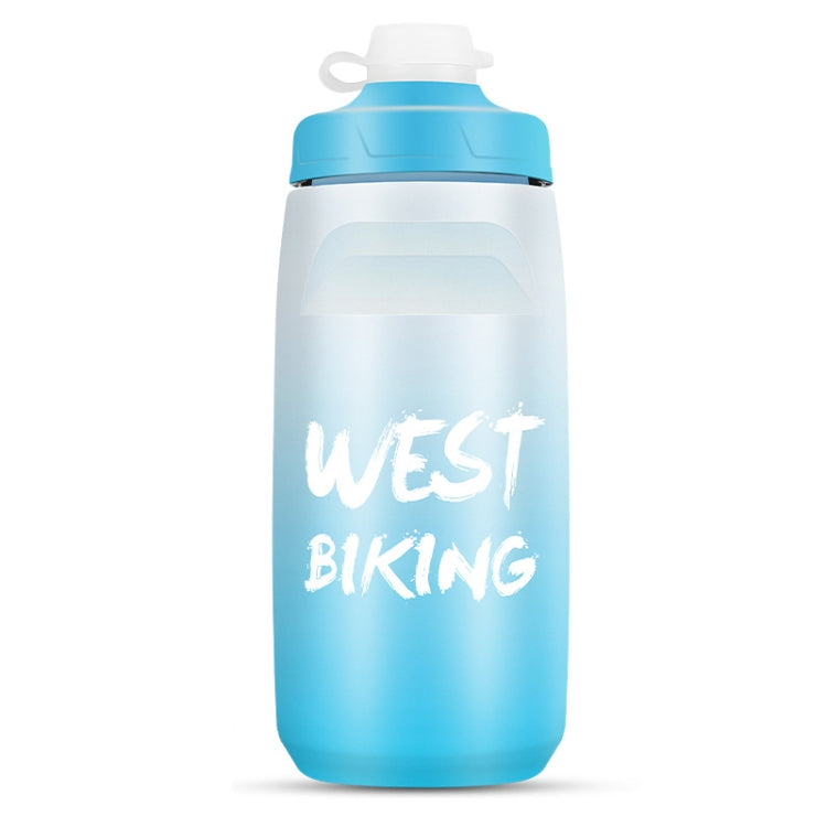 WEST BIKING 620ML Bicycle Water Bottle Portable Outdoor Cycling Water Cup, White Pink Gradient, Black Gray Gradient, Blue Gradient, Dark Green Gradient, Green Pink Gradient, Yellow Green Gradient, Black Green Gradient, Black Red Gradient