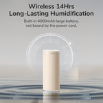 JisuLife HU16 Desktop Dual Mist Ports Humidifier, White Rechargeable, White Plug-in