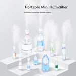 JisuLife JB07 Wireless High Mist Portable Humidifier, No Water Tank, White 1100mAh, White 2200mAh