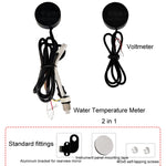 Morfayer Motorcycle Dual Display Intelligent Alarm Power Meter, Voltmeter, Water Temperature Meter, Voltmeter+Water Temperature Meter
