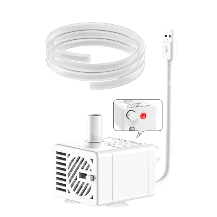 Innovator Group USB Pet Water Dispenser Pump 5V Mute Micro Brushless DC Water Pump, Automatic Drainage+1m Pipe, Automatic Drainage+2m Pipe, No Water Power Off+1m Pipe, No Water Power Off+2m Pipe