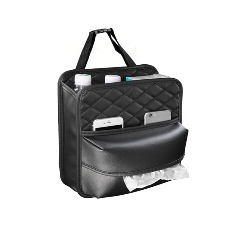 2 In 1 Car Seat Back Storage Hanging Tissue Bag, Standard, Enlarged