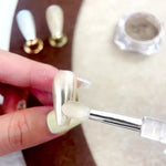 Nail Art Silicone Applicator Sticks Multi-Purpose Dabbing Powder Glitter Eyeshadow Brush Applying Manicure Tool, 2pcs