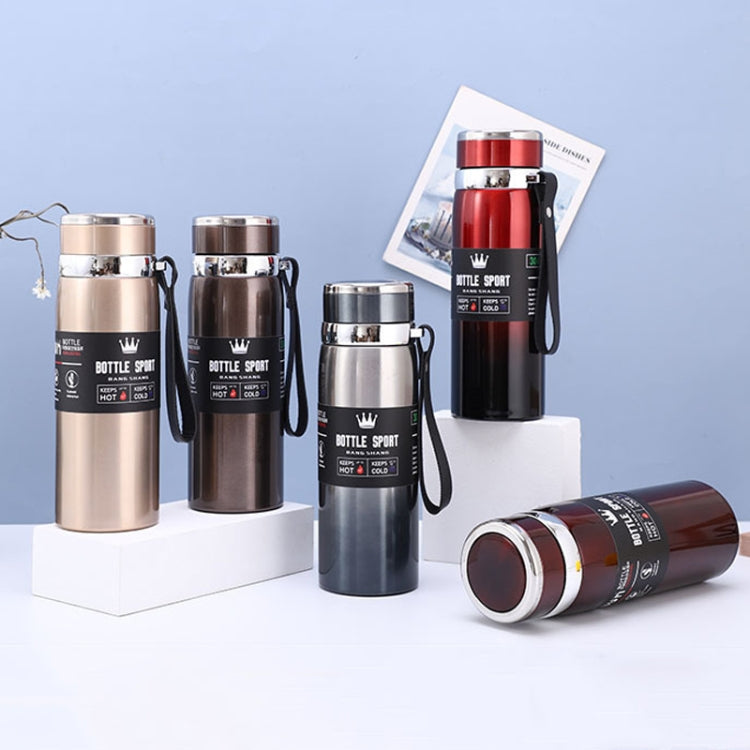 316 Stainless Steel Insulated Mug Large Capacity Vacuum Thermos Outdoor Portable Car Insulated Water Bottle, 800ml, 1000ml