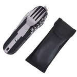 SY-FT008 7-in-1 Multifunctional Outdoor Camping Portable Folding Tableware Combination