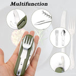 SY-FT008 7-in-1 Multifunctional Outdoor Camping Portable Folding Tableware Combination