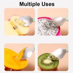 Multi-function Double-head Baby Food Spoon Baby Tableware Fruit Scraper Spoon