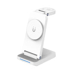 S90-3 3-in-1 Magnetic Folding Wireless Charger Phone Earphone Watch Fast Charging Stand