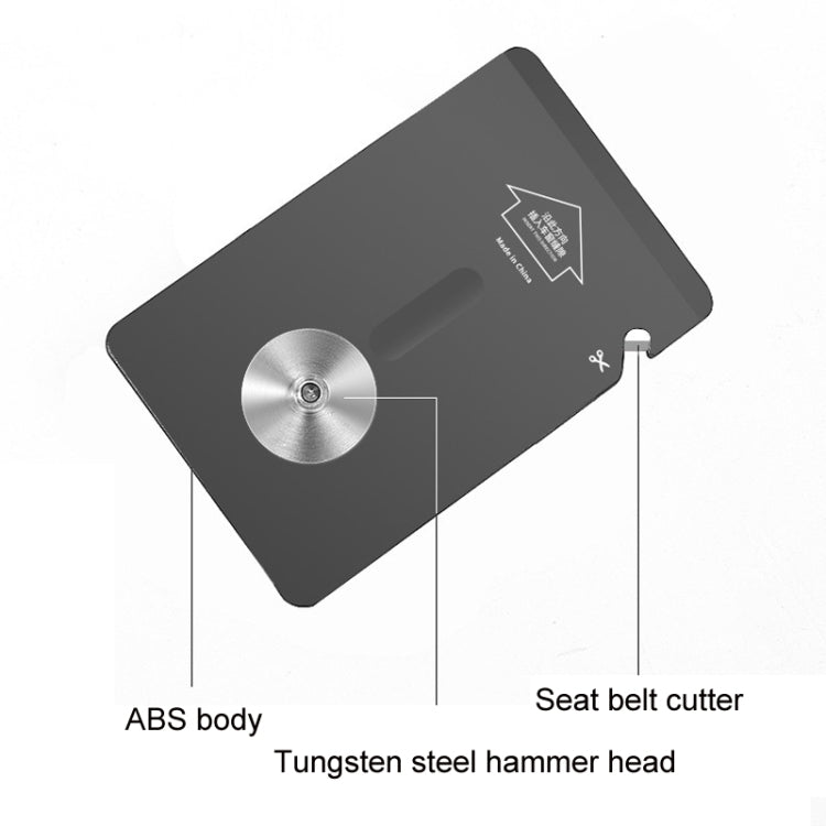 Car Window Breaking Safety Card Emergency Life-Saving Hammer