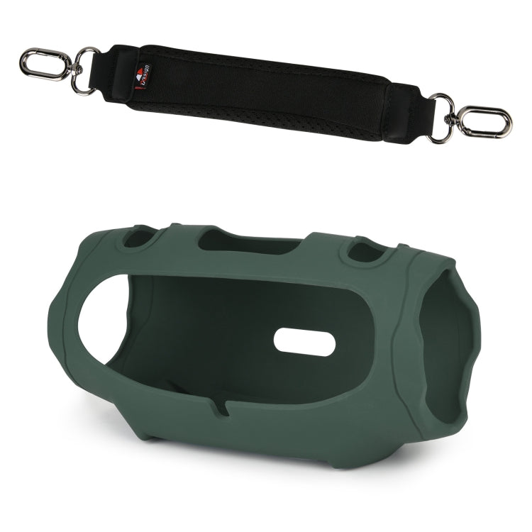 For JBL Xtreme 4 Speaker Silicone Case with Decompression Carrying Strap Portable Protective Shell, With Handle Black, With Handle Blue, With Handle Green