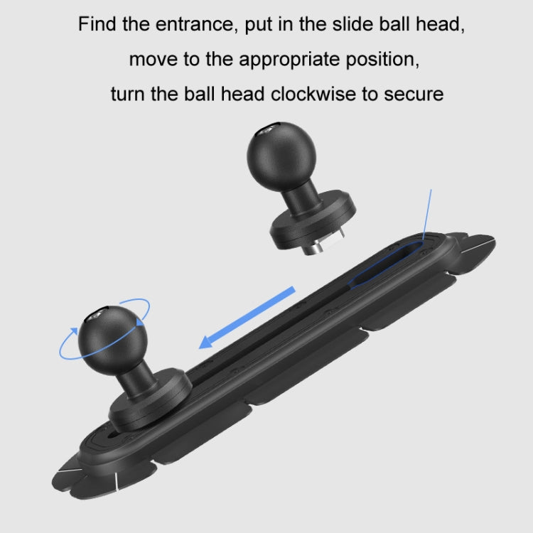 SUV Car Modified Central Control Bracket Base Slider, Paste Rail Base, Screw Rail Base, Paste Elliptical Base, 1 inch Rail Ball Head