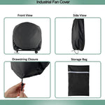 Outdoor Industrial Fan Waterproof and Dustproof Protective Cover, 61 x 19 x 61cm, 78 x 22 x 78cm, 120 x 55 x 120cm