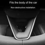 For Tesla Model 3 Car Modification Interior Carbon Fiber Steering Wheel Patch, Matte, Glossy