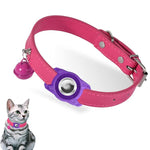 For AirTag 2nd Gen / AirTag 1st Gen Tracker Waterproof Protection Case Pet Leather Collar Anti Lost Cat Locator Collar