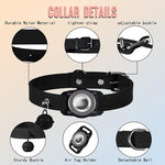 For AirTag 2nd Gen / AirTag 1st Gen Tracker Waterproof Protection Case Pet Leather Collar Anti Lost Cat Locator Collar