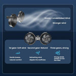 Car Brushless Motor Rear Headrest USB Double Head Fan