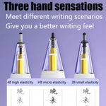 For Apple Pencil 2 / 1 Elastic Tip Soft Probe Silent Replacement Nib, 4B White, 4B Transparent, 2B White, 2B Transparent, HB White, HB Transparent