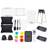 Air Fryer Accessories Set Airfryer Mold Liner Reusable Oven Grill Baking Rack, 20 In 1, 22 In 1, 25 In 1
