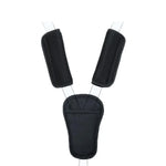 Baby Stroller Seat Belt Shoulder Guard, Black Regular, Black Nylon Patch, Black Crotch Protector, Black Regular 3pcs /Set, Black Nylon 3pcs /Set