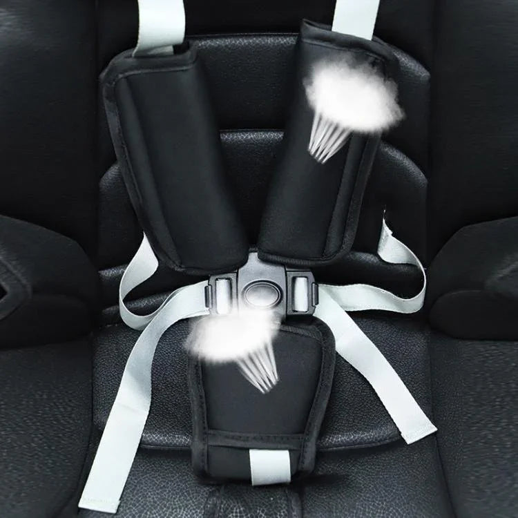 Baby Stroller Seat Belt Shoulder Guard, Black Regular, Black Nylon Patch, Black Crotch Protector, Black Regular 3pcs /Set, Black Nylon 3pcs /Set