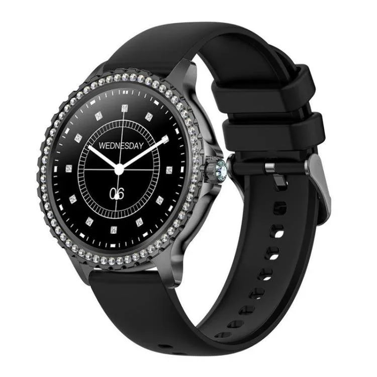 Bluetooth Calling AI Voice Assistant Life Waterproof Sports Smartwatch, Black Silicone Strap, Gold Pink Silicone Strap, Silver Gray Silicone Strap, Gold Rough Steel Strap+Pink Silicone Strap, Silver Rough Steel Strap+Gray Silicone Strap                ...