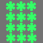 12pcs /Pack PEVA Self-Adhesive Glow-in-the-Dark Anti-Slip Stickers for Bathroom, Stairs, Floor, Strip 2x20cm, Strip 2x38cm, S-shape 1.3x18cm, Round 8cm, Round 10cm, Flower 8cm, Flower 10cm, Conch