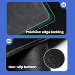 Keyboard Shortcut Desk Mat Mouse Pad Non-Slip Office Desk Pad With Computer Commands, 300x600x2mm, 300x600x3mm, 300x700x2mm, 300x700x3mm, 300x800x2mm, 300x800x3mm, 400x800x2mm, 400x800x3mm, 400x900x2mm, 400x900x3mm