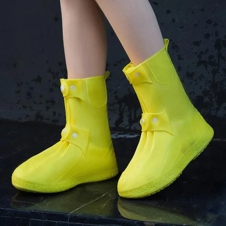 25cm Outdoor Thickened Wear-Resistant High-Tube Rainproof Shoe Cover, M 34-36, L 37-39, XL 40-42, XXL 43-45, XXXL 45-46