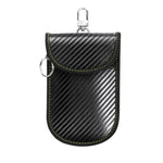 RFID Blocking Car Key Holder Anti-Skimming Carbon Fiber Key Case for Vehicles, Credit Cards & Electronics, Medium Red Line, Medium Green Line, Small Black Line