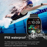 Blood Oxygen / Sleep / Heart Rate Health Monitoring Smart Watch Square Sports Double Strap Watch, Gold Steel+Silicone Pink, Black Steel+Silicone Black