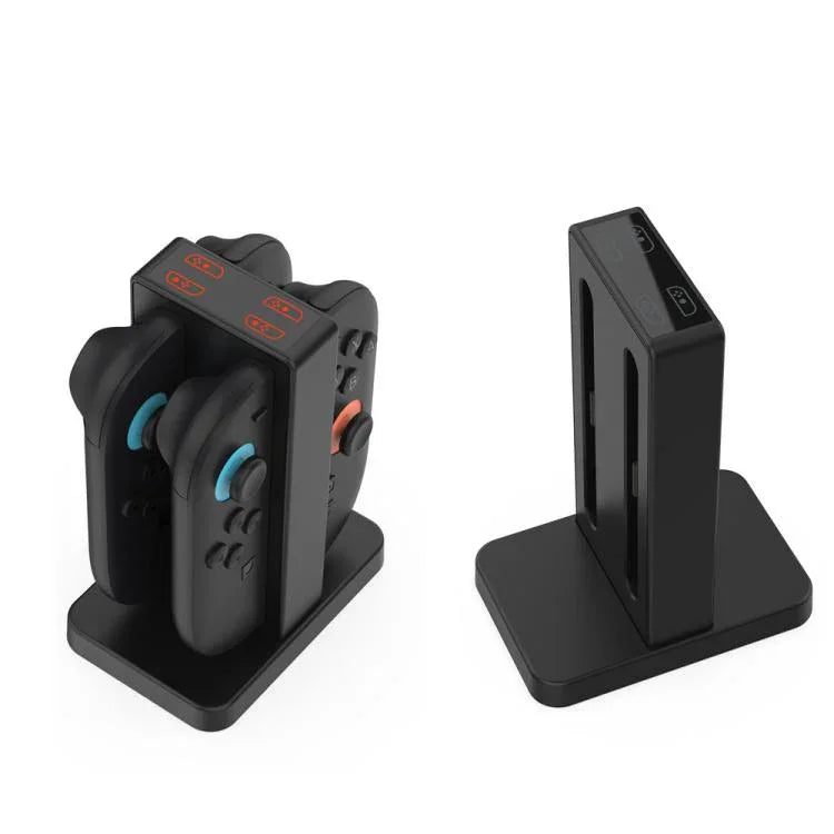 DOBE 4-in-1 Magnetic Charging Station for Nintendo Switch 2 Controllers with LED Indicators & Cartridge Storage, TNS-3192B